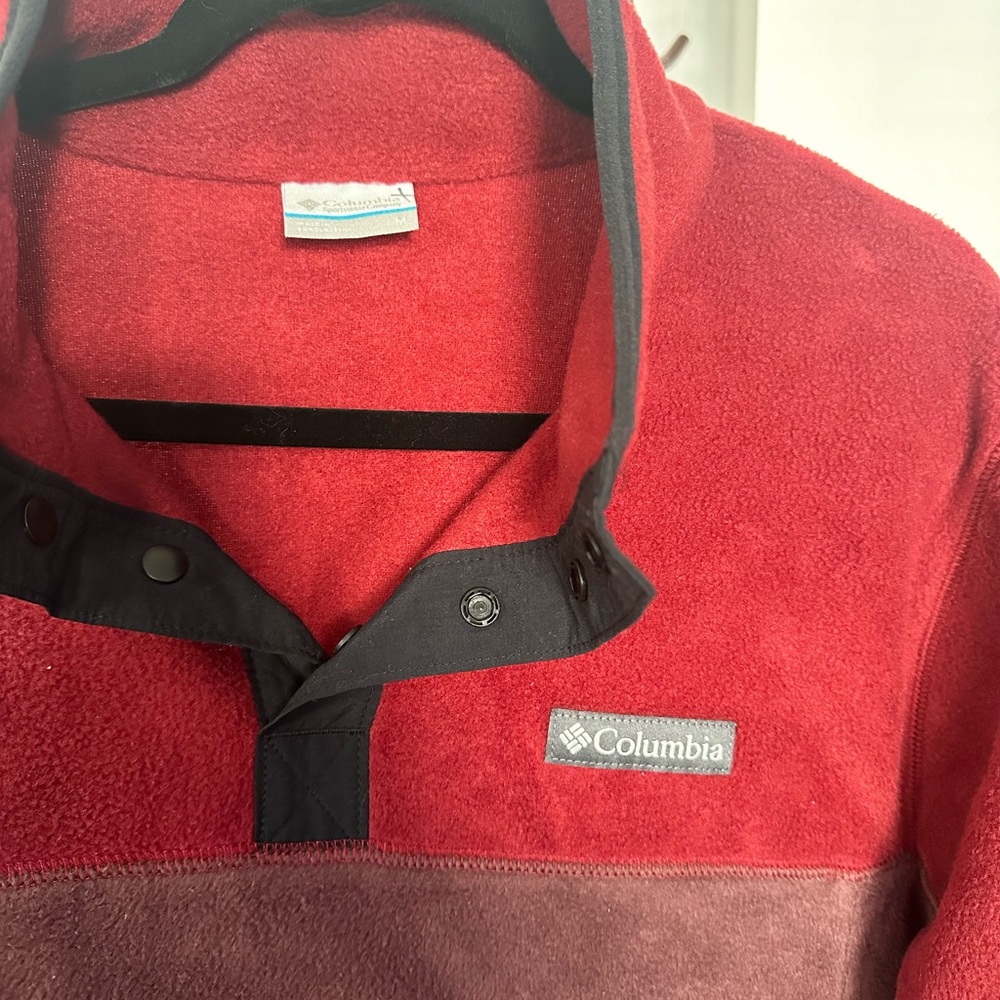COLUMBIA MEN SNAP SWEATER FLEECE MEDIUM - Picture 4 of 6